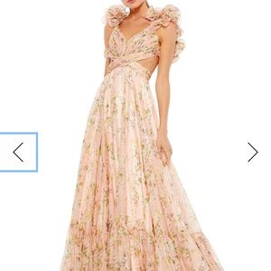 Mac Duggal Floral Chiffon Gown